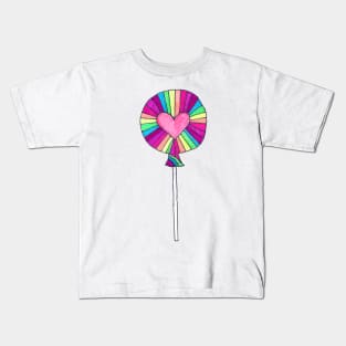 Cute Rainbow Lollipop Kids T-Shirt